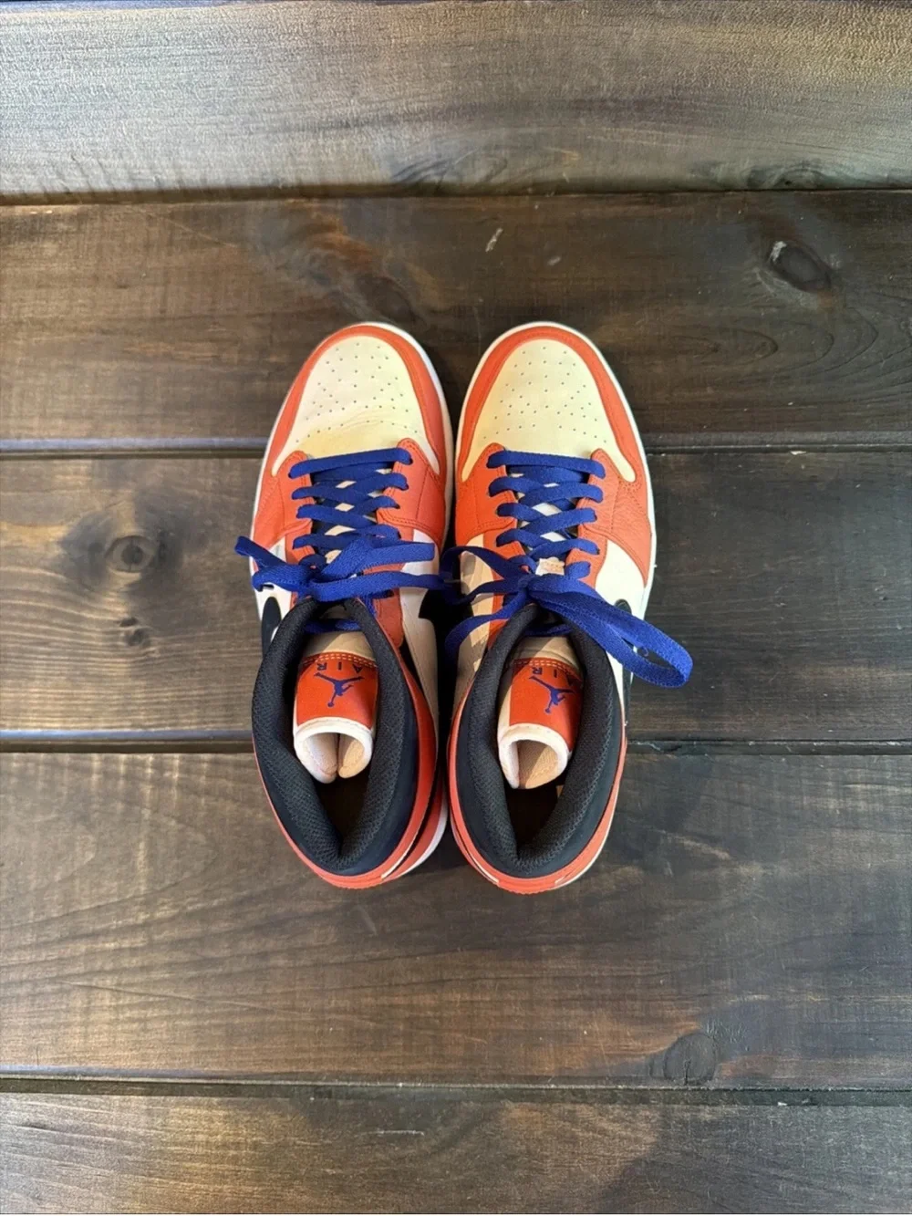Nike Air Jordan 1 Mid SE ‘Team Orange’ Sneakers Basketball Shoes Men Size 12